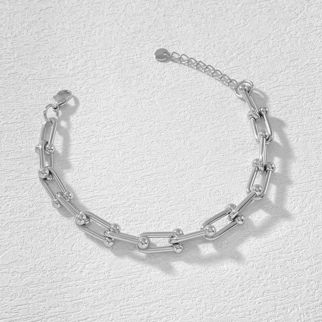 钛钢手链 木木（AQ1370） 21厘米 骨头拼接手链