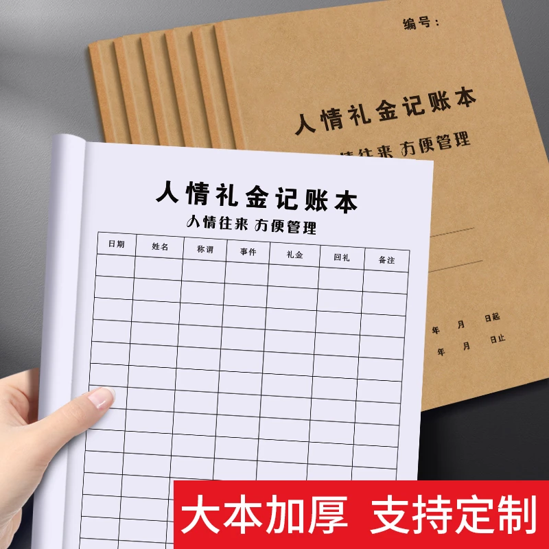 人情礼金记账本人情往来随礼账本记录本加厚2025年家用手工结婚
