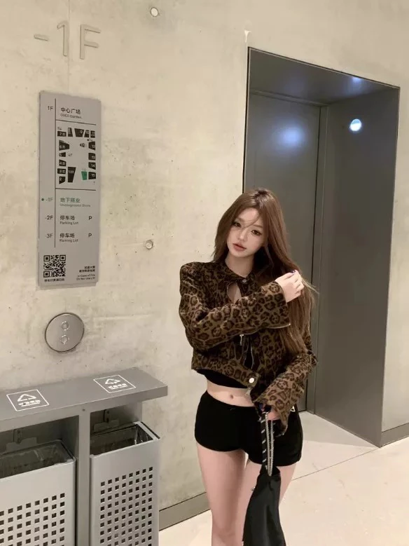 【集合款式No退No】豹纹短款外套上衣