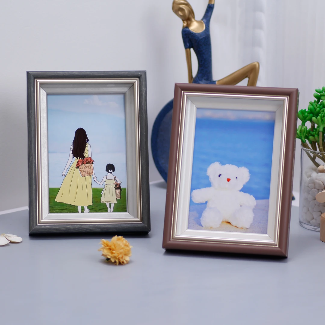 qianze/乾泽【量大优惠】简约相框树脂摆件5六7十寸全家福纪念摆台