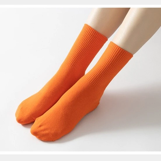 防滑ins瑜伽袜子中筒小腿地板袜保暖轻奢风运动袜子柔软保护健身