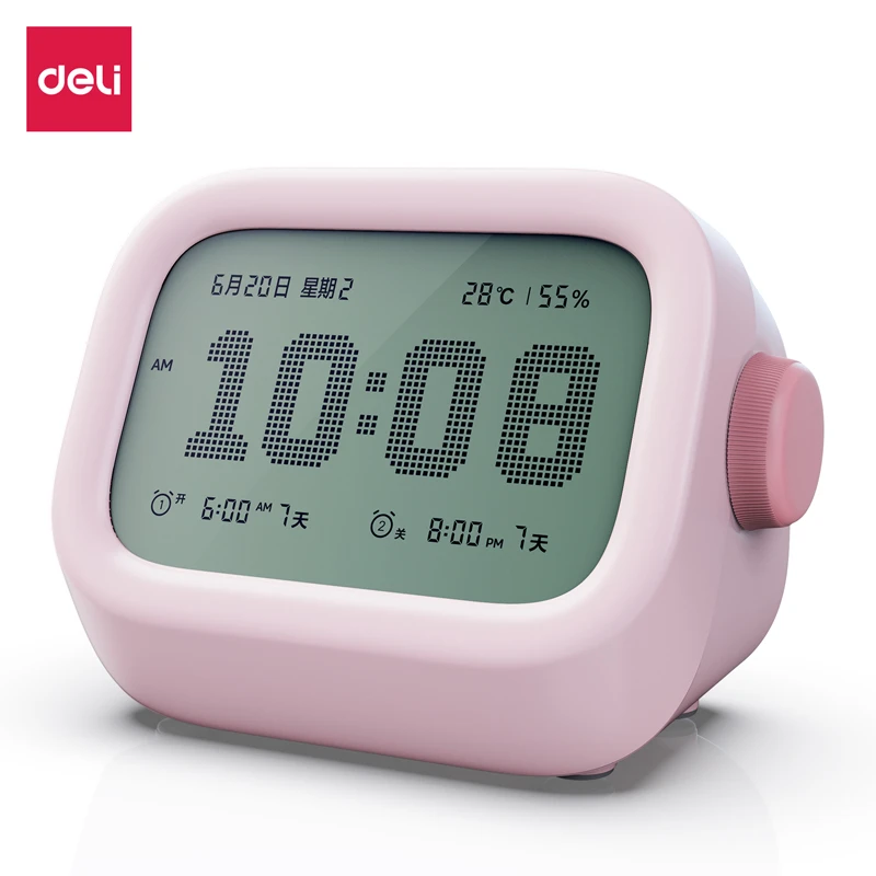 Deli/得力LE105 潮萌电子闹钟 颜色不挑 1个