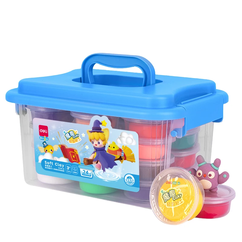 Deli/得力YC176-24 伙伴专供工具箱超轻粘土