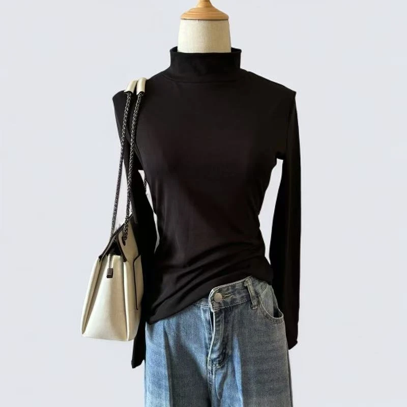 中领长袖打底衫修身款