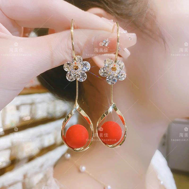 铜合金耳饰 新款轻奢设计感小众优雅大气个性百搭流苏潮 耳环G203