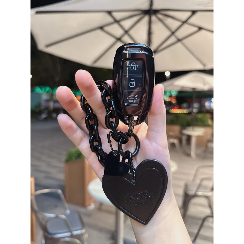 北京现代伊兰特车钥匙套新款ix35朗悦动名图瑞纳胜达菲斯塔包壳扣