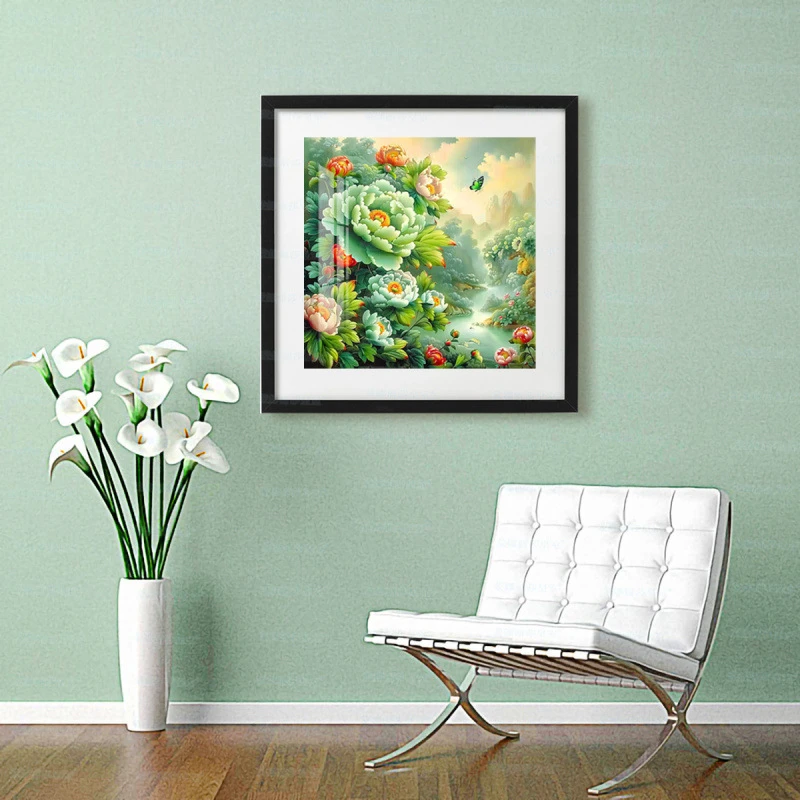 【进口棉布】十字绣国风牡丹新款国风花卉唯美手工绣