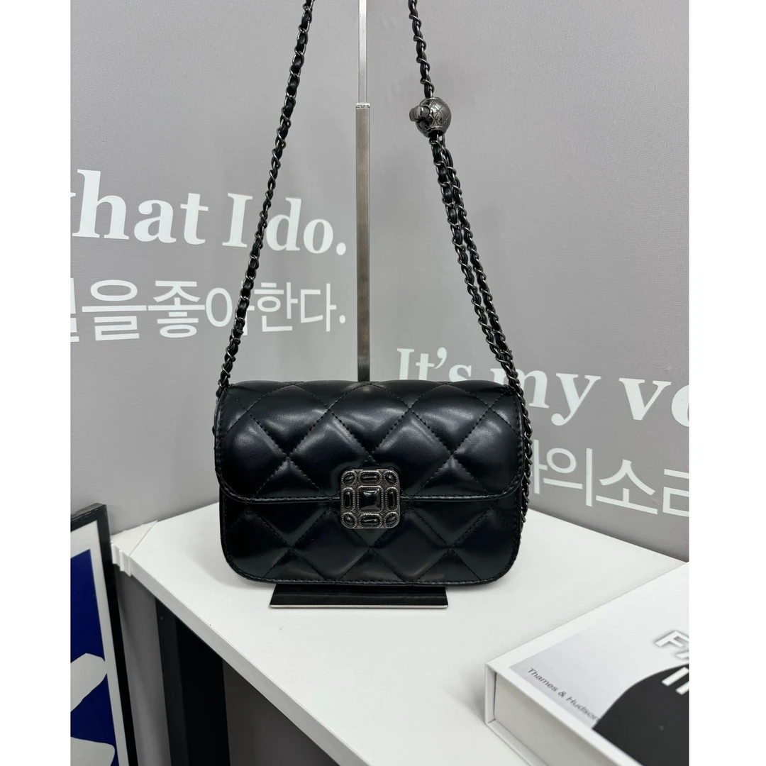 高级感小香风菱格链条包今年流行2024秋新款包包女8922单肩斜挎包