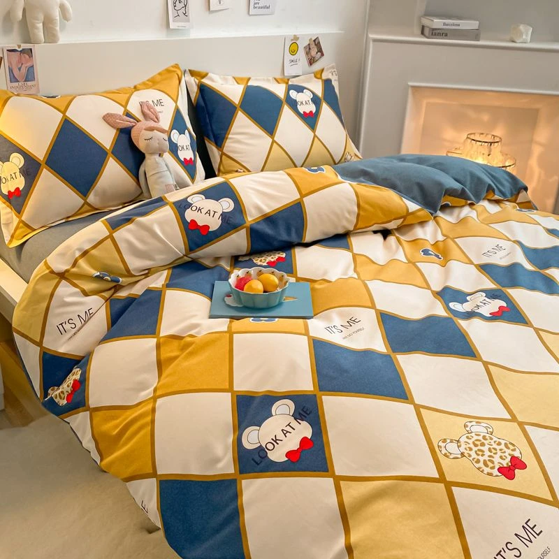 简约加厚棉被套被罩斜纹单件被套双人200x230/150单人学生棉被罩