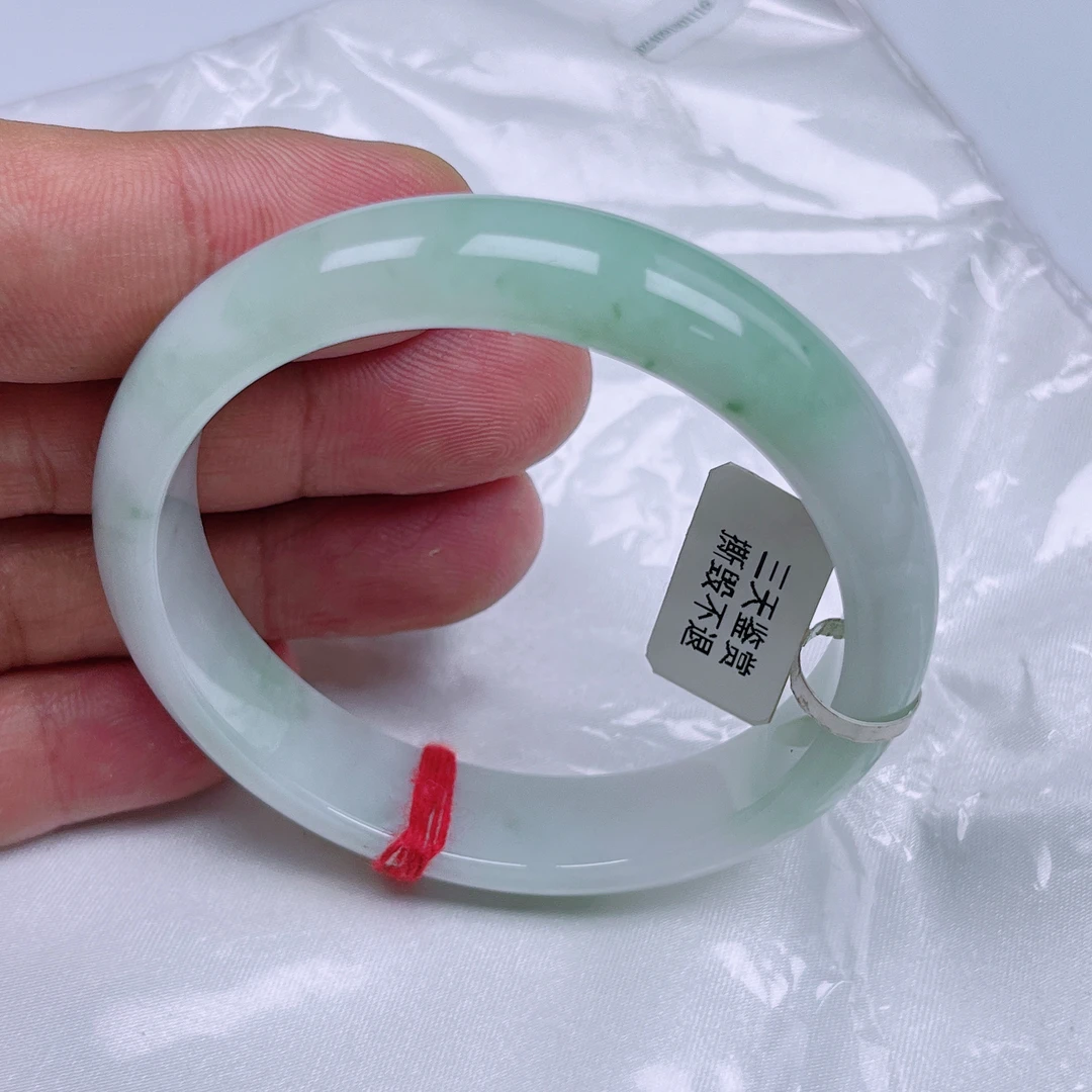 天然缅甸A货翡翠手镯53.8圈口