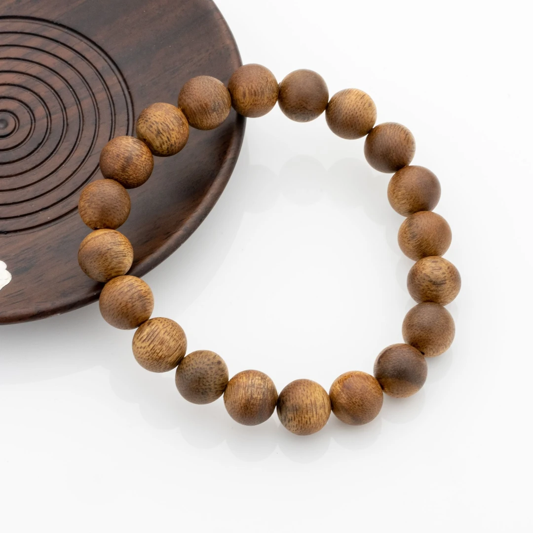 【珍】Z011白奇楠1.0单圈圆珠手串