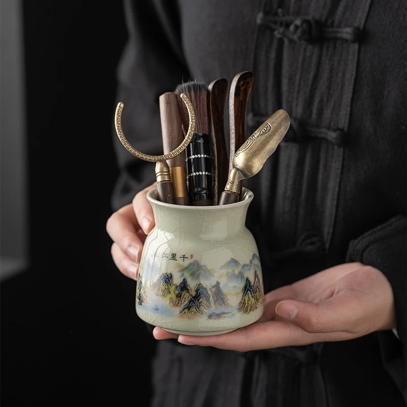 茶道六君子套装手工家用高档茶摆件茶道六君子茶桌摆件六件套茶针