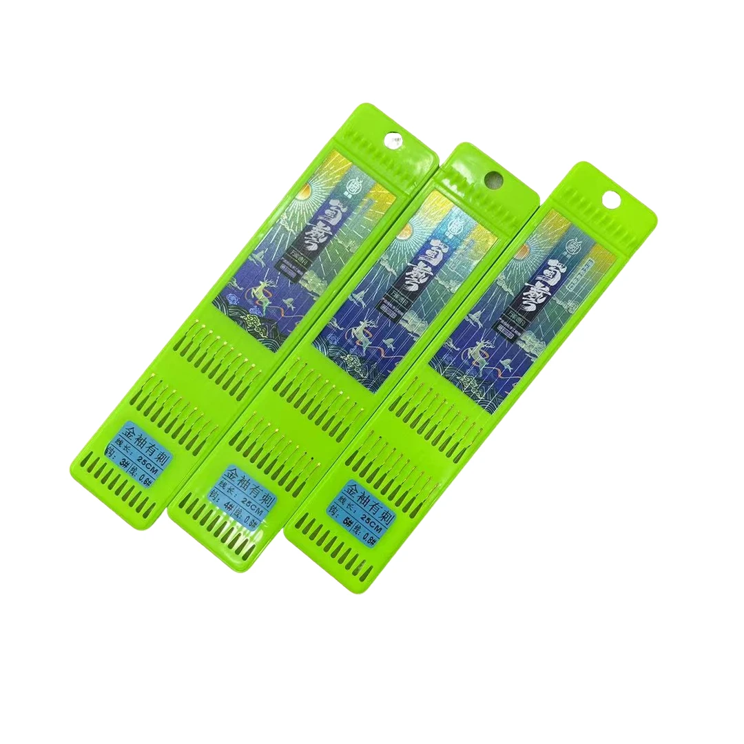 手工绑制短子线双钩成品秋冬野钓鲫鱼鲤鱼钩绑好正品金袖鱼钩专用