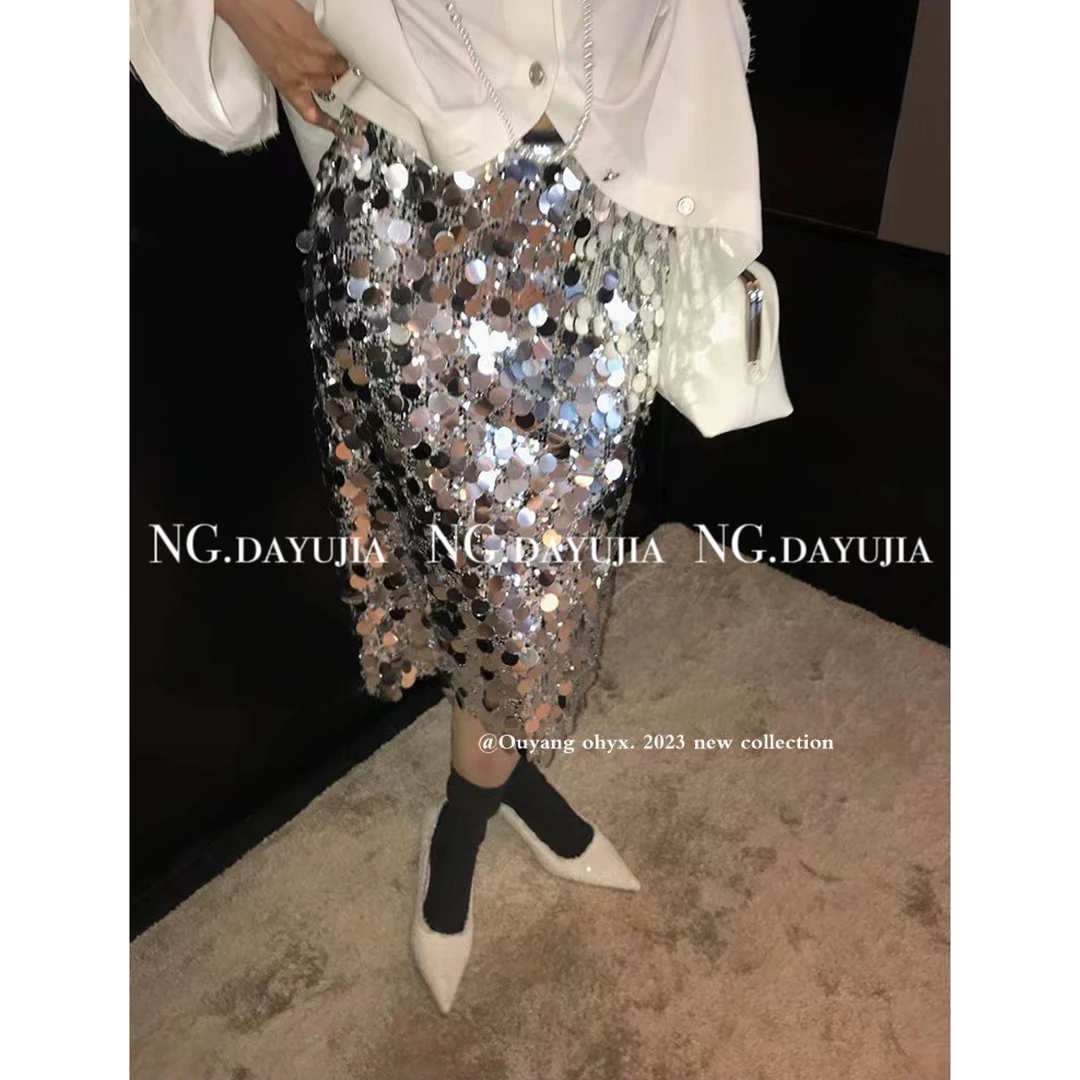 【NG大语】NO退NO换 超闪重工亮片半身裙 夜巴黎
