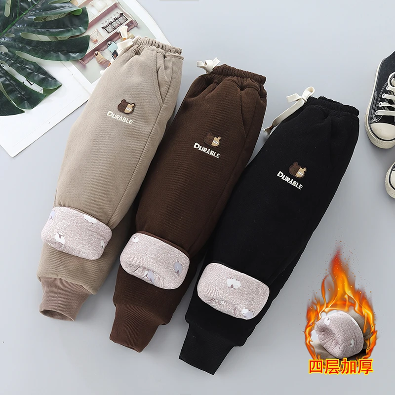 【四层加厚】儿童男女童冬季百搭洋气一条过冬棉裤深冬保暖厚卫裤