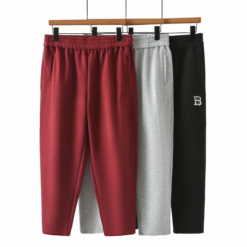 卡洛町大码女装110-200斤秋季纯色百搭宽松松紧腰休闲哈伦裤8008