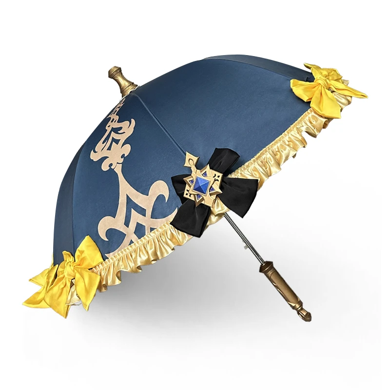 洛丽塔长柄伞二次元角色扮演双层雨伞二创黑胶防晒防紫外线太阳伞