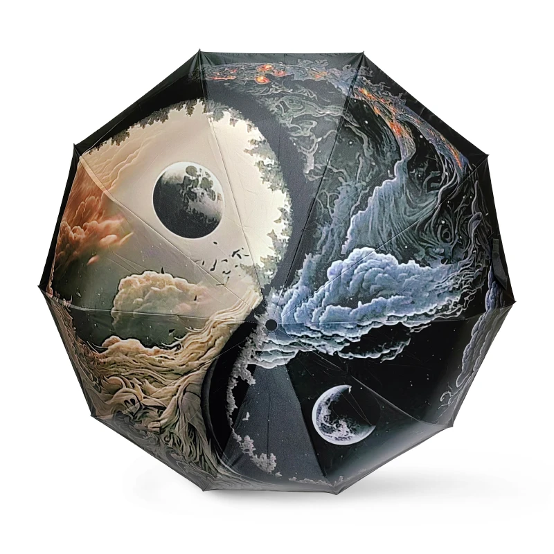 lovefuy/飞恋太极风全自动伞晴雨两用雨伞遮阳防晒防紫外线太阳伞