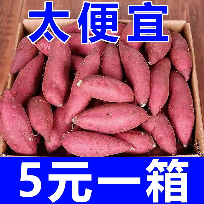 【抢购中】超甜沙地红薯新鲜红黄心蜜薯地瓜1-9斤板栗番薯蔬菜水果