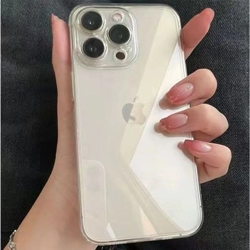 简约手机壳iPhone11透明15/14pro软壳13防摔XS/XR小众12苹果7p/8p