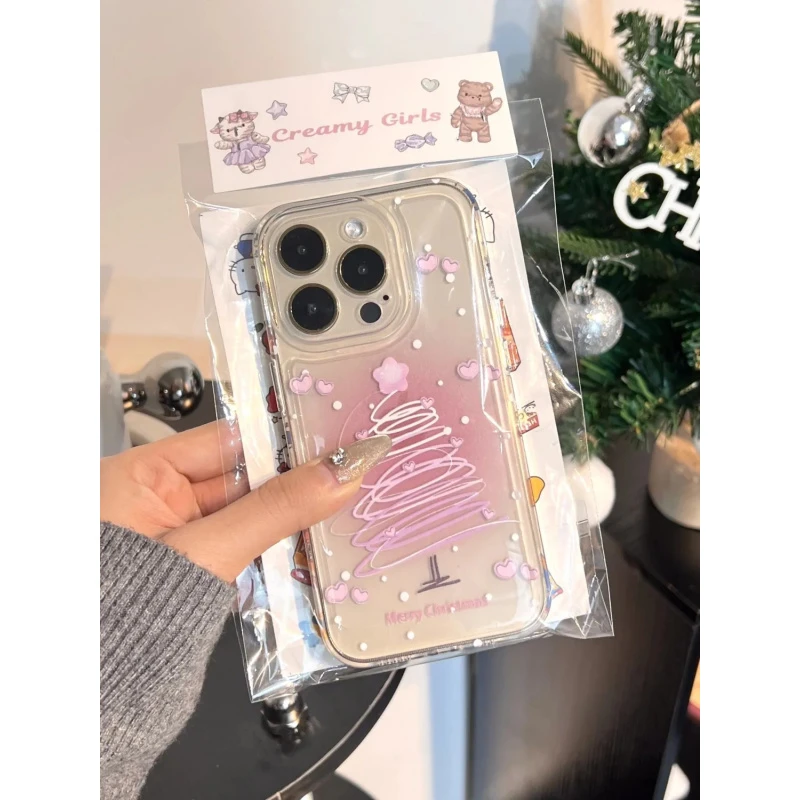晕染爱心烟花iPhone14/15Pro手机壳xsmax小众7p1311透明12潮壳男