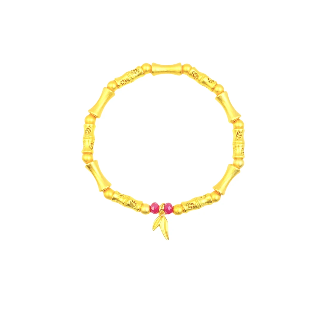 合成/培育国风竹节手镯红宝石培育合成S732X合金