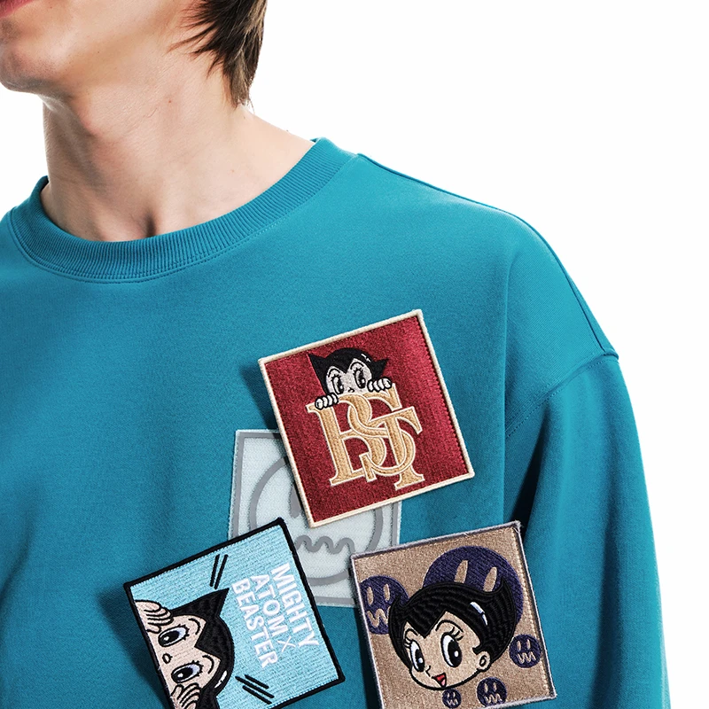 【铁臂阿童木联名】BEASTER撞色魔术贴卫衣男女390g重磅宽松上衣