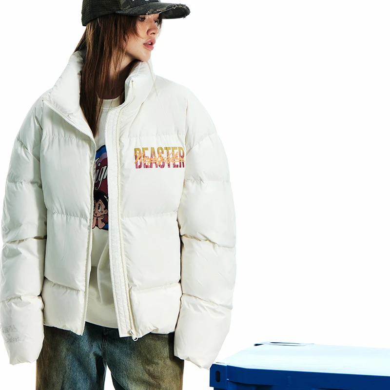 【铁臂阿童木联名】BEASTER油墨印花白鸭绒羽绒服男冬季保暖外套