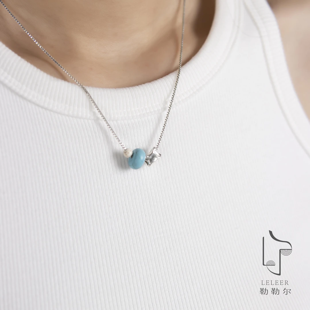 吊坠925银 勒勒尔羊拐元素项链时尚简约锁骨链百搭项链设计感小众