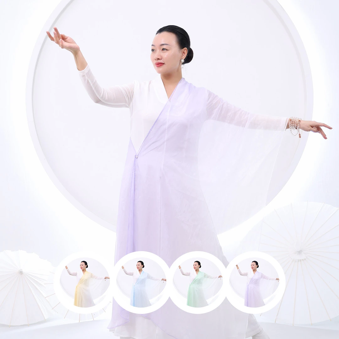 渐变色丝巾/围巾/度母纱/披肩 禅舞专用 双11活动买1赠1颜色任选