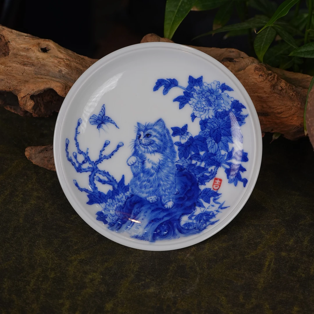 画堂春画堂春画堂春青花猫咪壶承