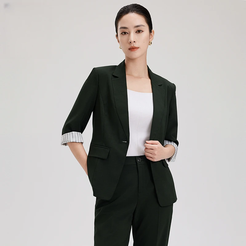 赢智尚西装女2024春七分袖西装职场装ZA01932