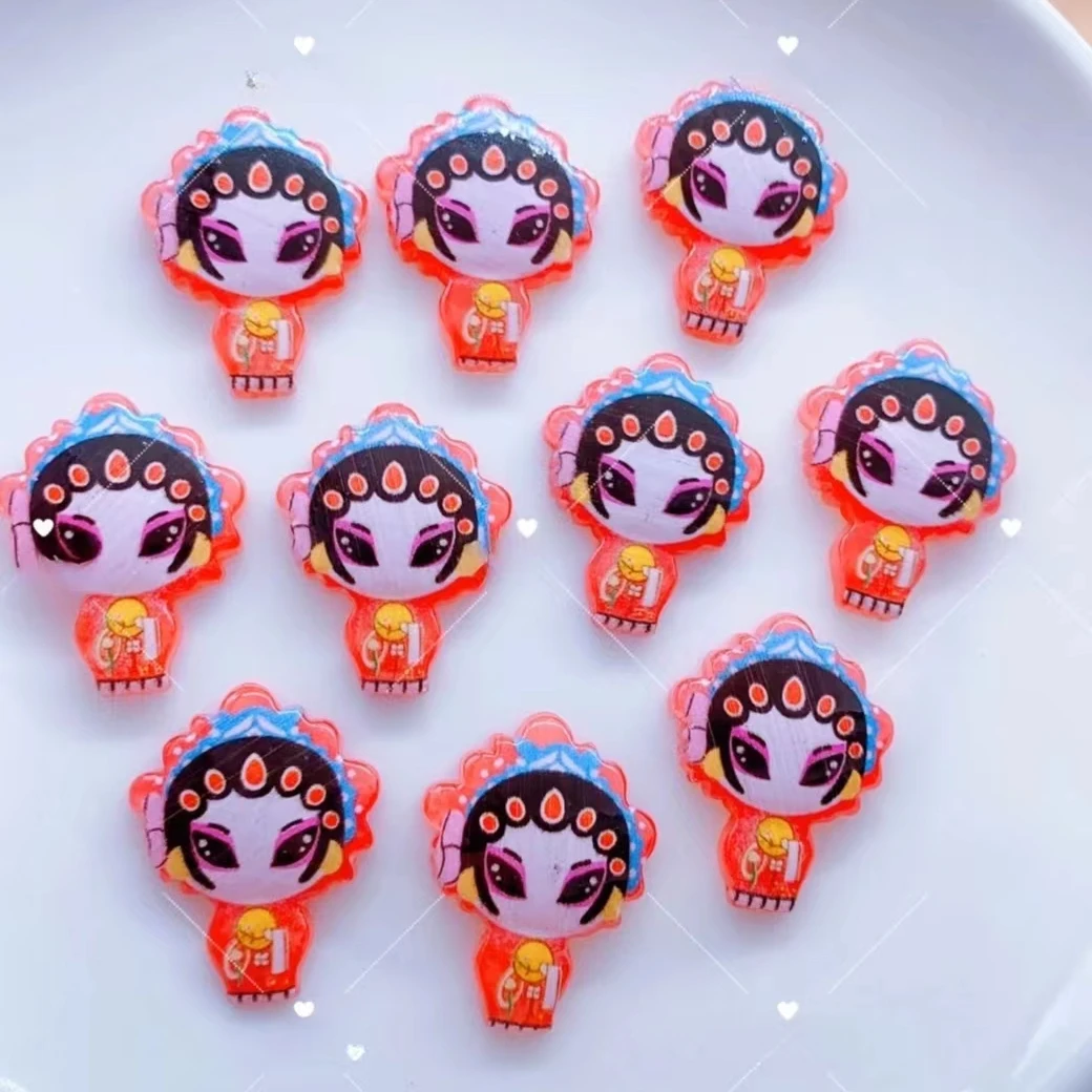 《海燕专属》京剧脸谱树脂贴片手工diy戏曲发饰装饰材料配饰头饰配