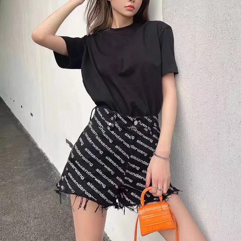 CSPOT 男女同款W黑色短袖