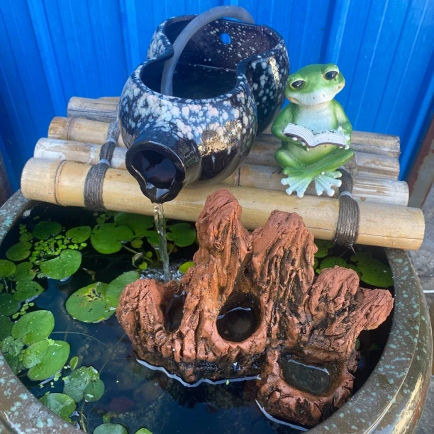 生态鱼缸流水罐葫芦流水盆增氧过滤器铜钱草水培盆多肉绿植盆特价