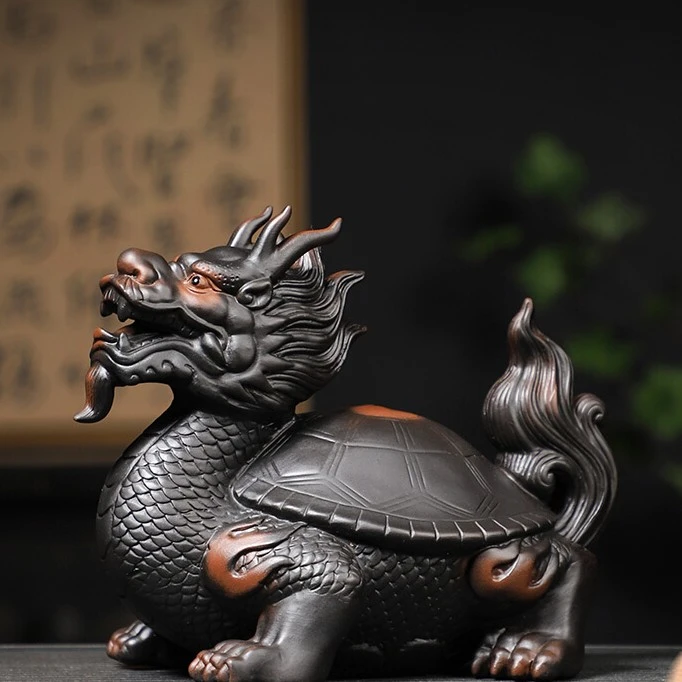 紫砂蟾蜍摆件精品可养功夫茶具配件龙龟高端茶桌把玩创意茶玩茶道