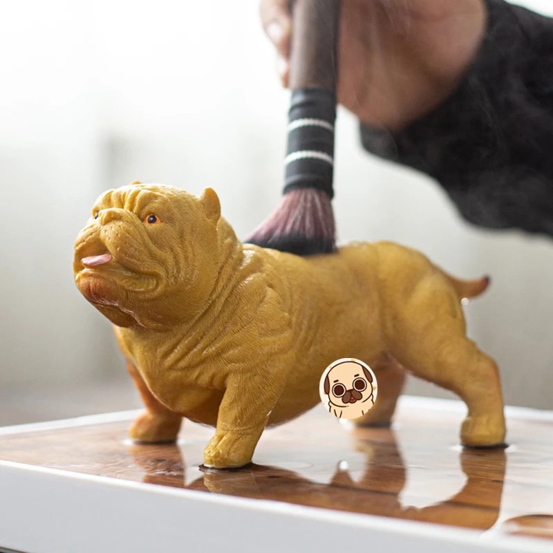 沙皮犬恶霸犬变色茶宠摆件茶玩十二生肖手工创意茶具可爱陶瓷瑞兽
