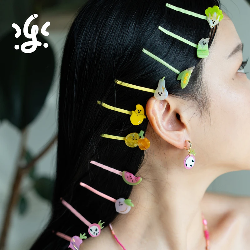 古古楽gugu节气蔬果系列一字夹头绳米珠项链