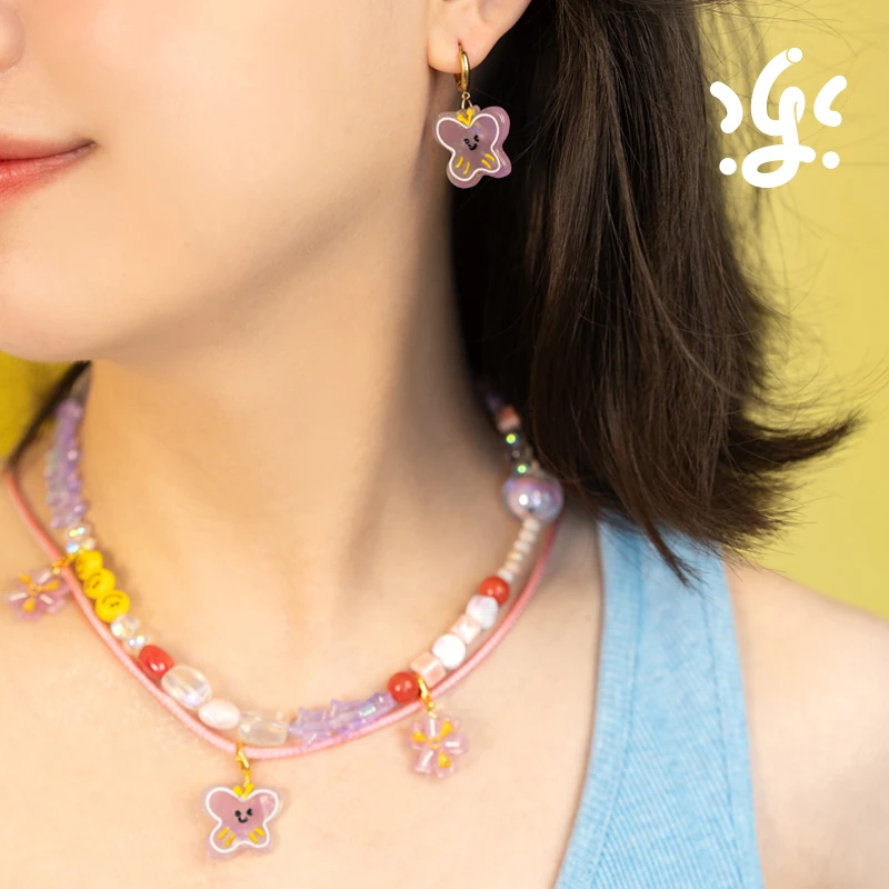 古古楽gugu原创设计串珠DIY材料包项链锁骨链饰品耳钉耳夹首饰女