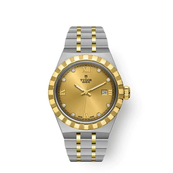 95新 TUDOR/帝舵 皇家金钻女表28303-0006/机械情侣款