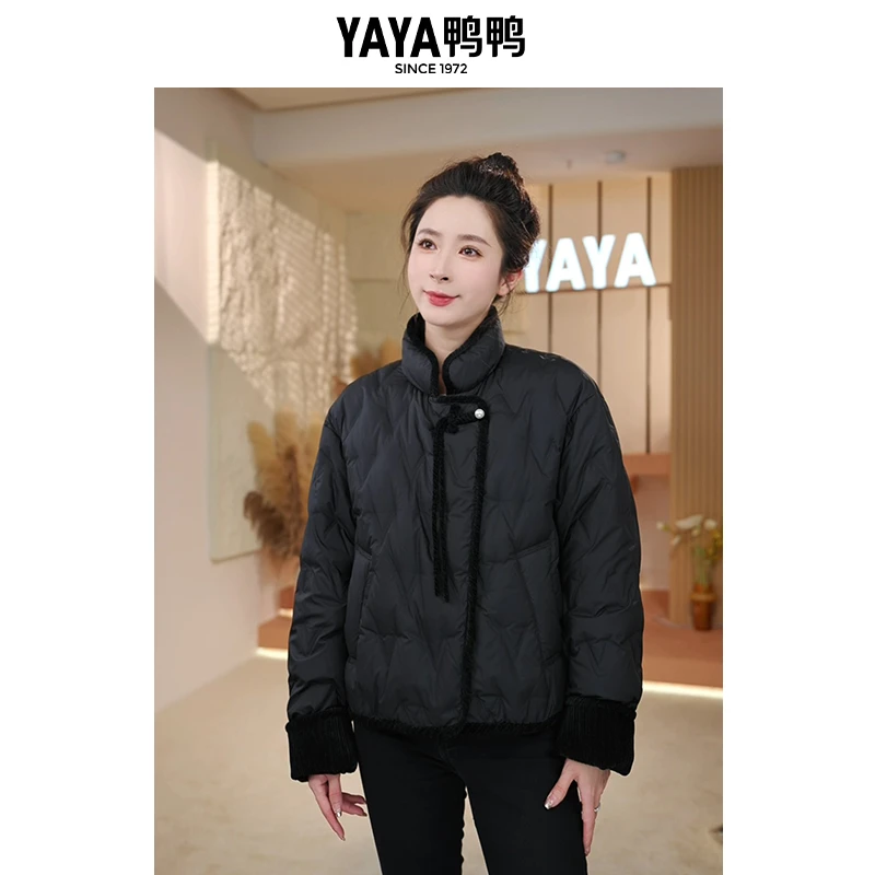 YAYA/鸭鸭24年新中式设计师款百搭潮流时尚休闲短款羽绒服24Y031