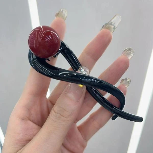 BB72（满9.9包邮）高级相思红豆发夹