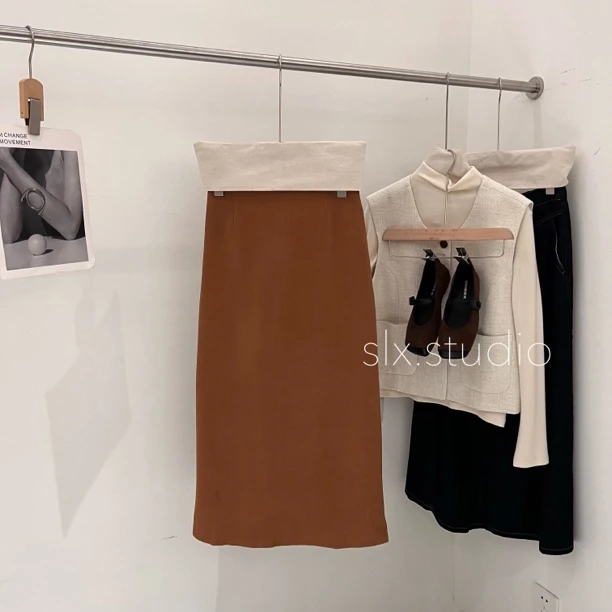 slx@ 86036 韩系直筒半裙