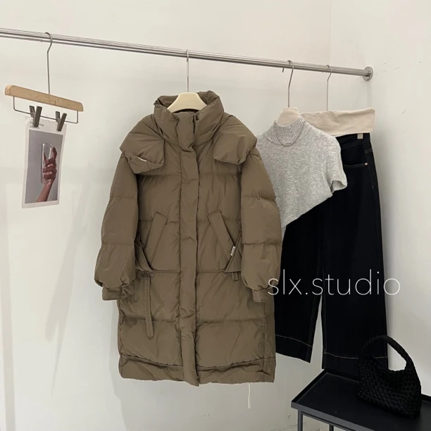 slx@ 328 羽绒服长款连帽