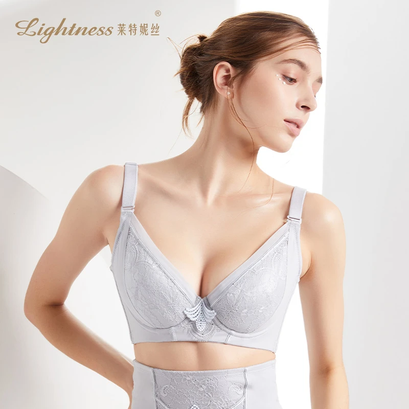 Lightness/莱特妮丝E1073 大胸舒适圆润文胸女士胸罩薄款内衣