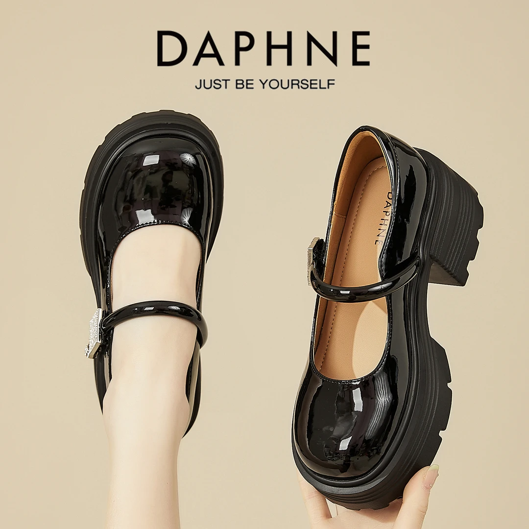 达芙妮厚底玛丽珍女鞋子法式鞋子2025秋季新款百搭单鞋英伦小皮鞋