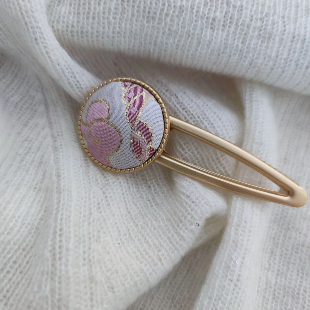 古风织金宋锦发夹手工气质发卡 1枚装（颜色形状默认随机发）