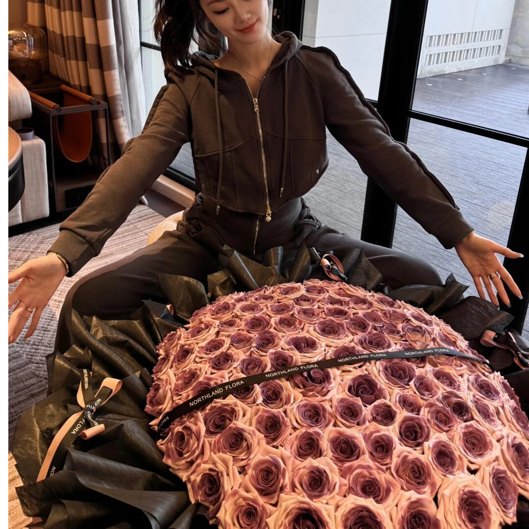 全国33朵99朵乌梅子酱花束玫瑰鲜花速递同城北京上海广州配送女友