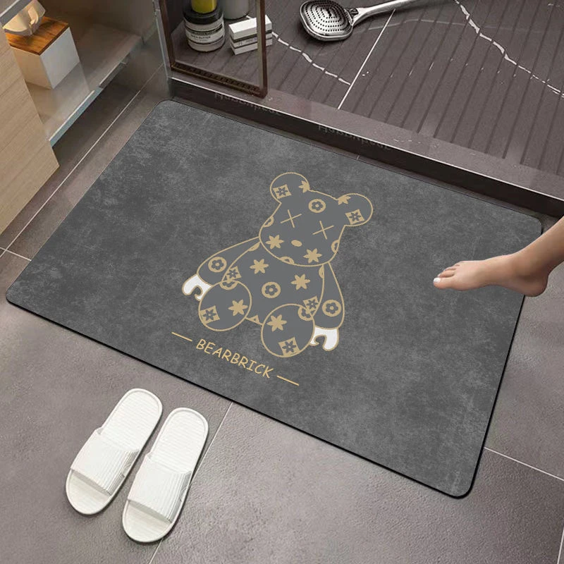 硅藻泥软垫浴室吸水地垫入户门口垫卫生间防滑垫厨房脚垫地板垫子