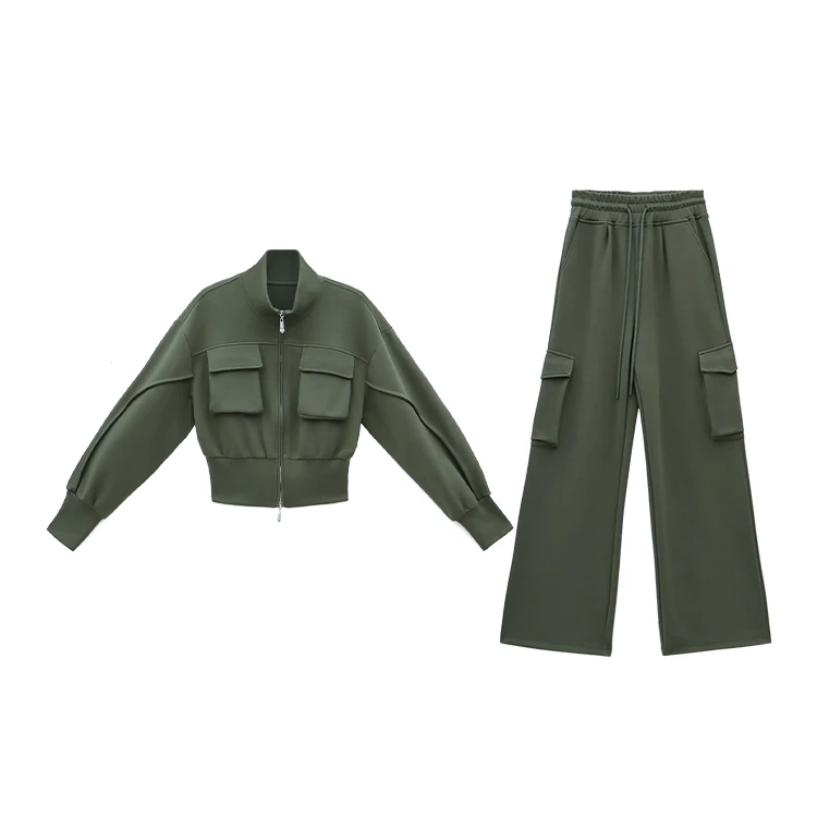 GREAT MEET春秋时尚工装口袋户外立领休闲套装 63587010